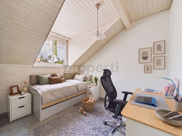 Lichtdurchflutete 190 m² Maisonette mit Seesicht, Kamin & grossen Hobbyräumen 8