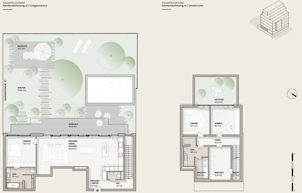 Exklusive 2.5-Zimmer-Souterrain-Gartenwohnung mit 208 m² privatem Gart 7