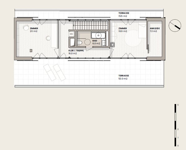 Wohnen ganz oben  aussergewöhnliche 2.5-Zimmer-Attika-Maisonette mit 11
