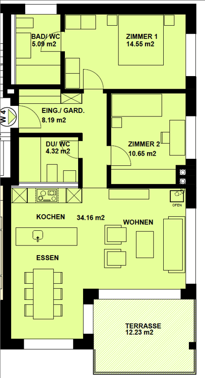 3.5 Zimmer-Neubauwohnung mit atemberaubender Aussicht 3
