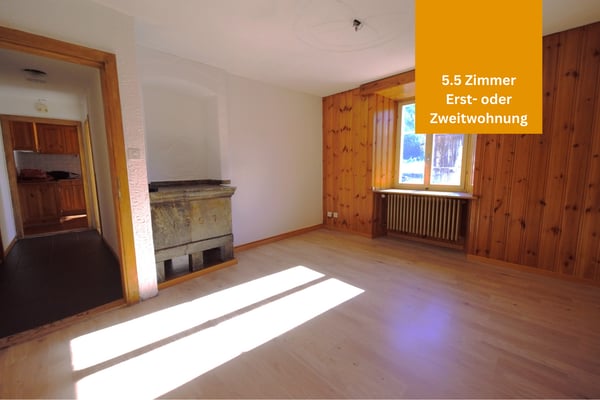 Rustikale 5.5-Zimmer-Wohnung in Disentis/Mustér