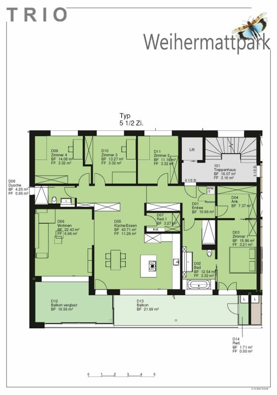 Progetto di costruzione nuovo Weihermattpark Trio