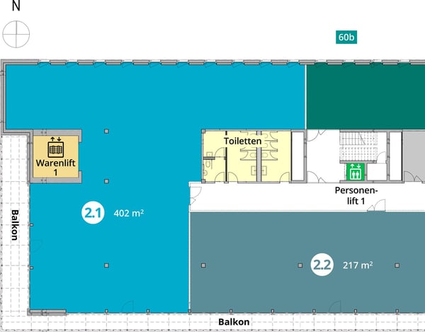 Moderne Gewerberäume mit Warenlift und Balkon 10
