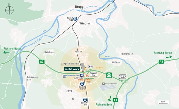 überhohe Räume (6m) und unterteilbar - mitten drin! 6