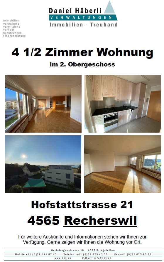 Immobilie in Recherswil - 4 1/2 Zimmerwohnung im 2. Obergeschoss - Bild 4