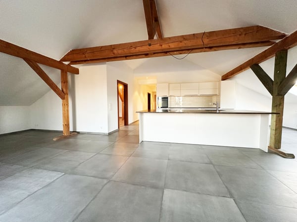 Wunderschöne, 111m2 grosse und gemütliche Dachwohnung mit Balkon 1