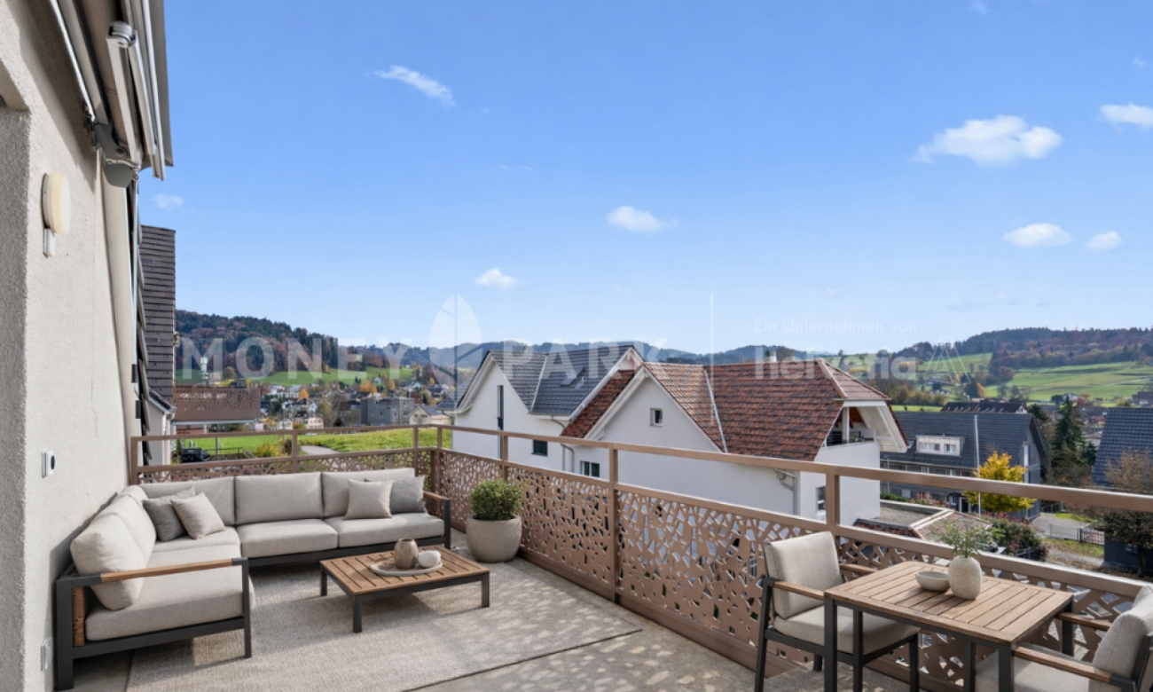 Vivere con una vista ampia - maisonette stilosa sopra i tetti di Bäretswil