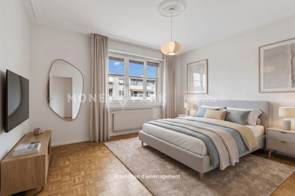 Appartement transformable en 3.5 pièces, actuellement aménagé en 4.5 pièces, au centre de Lausanne. 6