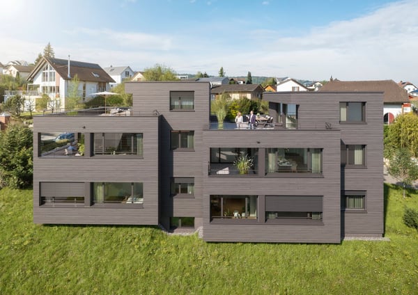Exklusives Doppeleinfamilienhaus in Holzbauweise an zentraler Lage in Ehrendingen 2