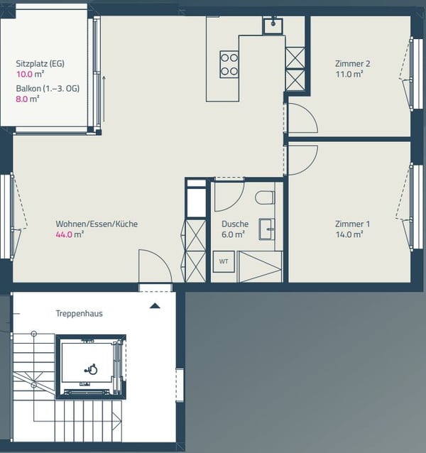 Moderne, neuwertige 3.5-Zimmer-Wohnung an ruhiger Lage 10