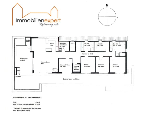5.5-Zimmer Attika-Penthouse Wohnung mit Bergblick in Wagen, Rapperswil-Jona 13