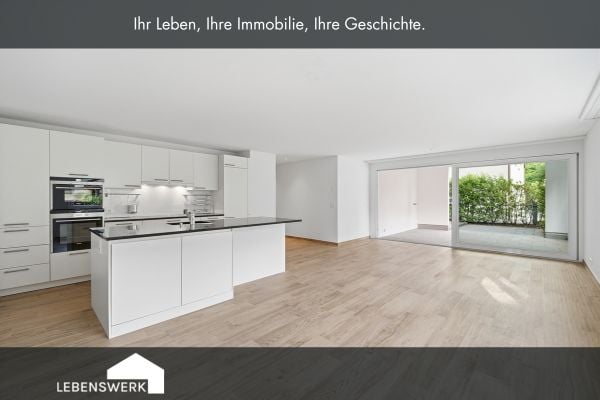 Ankommen, wohlfühlen und das Leben geniessen moderne Gartenwohnung i 1