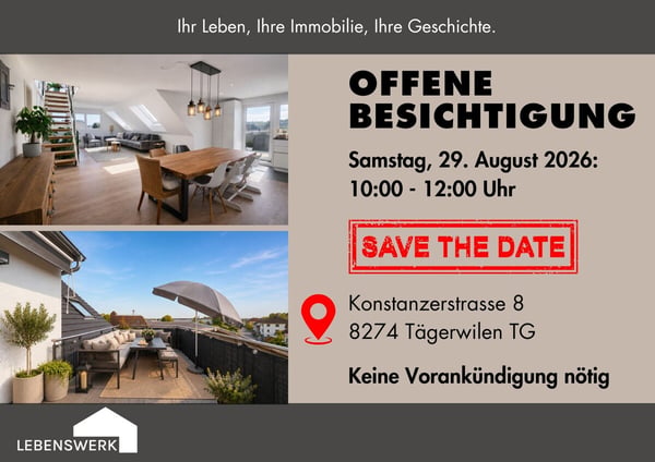 Offene Besichtigung: 29.08.26 Moderne Wohnung mit Weitblick, Tägerwil 1