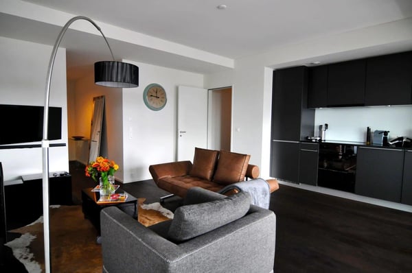 Blick auf Zürcher-Skyline, den Uetliberg und auf die Glarner Berge 3