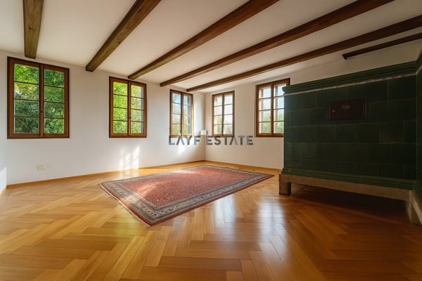 LEBEN IM GRÜNEN: GROSSZÜGIGE WOHNUNG IM RIEGELHAUS MIT GARTEN 2