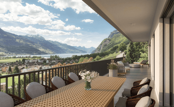 Moderne 1.5-Zimmer-Neubau-Wohnung mit Bergblick in Walenstadt 8