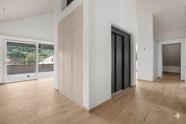 Erstbezug: exklusive Attika-Wohnung mit riesigem Balkon und Cheminée 2