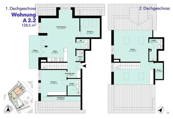 Erstbezug: Stilvolle und grosszügige Maisonette-Wohnung 14