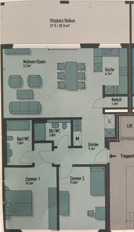 Lichtdurchflutete 3.5-Zimmer-Wohnung, 9…