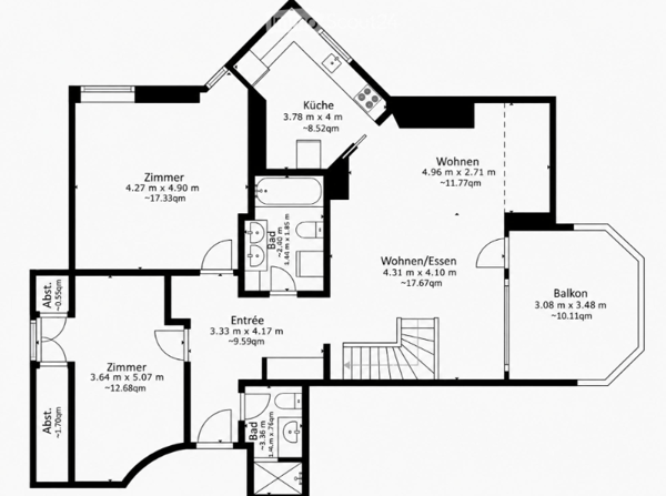 Lichtdurchflutete 4.5-Zimmer-Attika-Maisonette mit Tiefgaragenplatz, St. Gallen 18