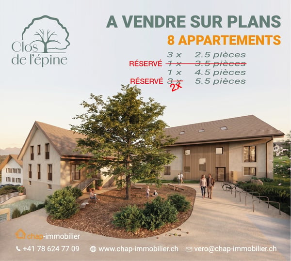 Permis en force pour la vente de 8 appartements sur plan