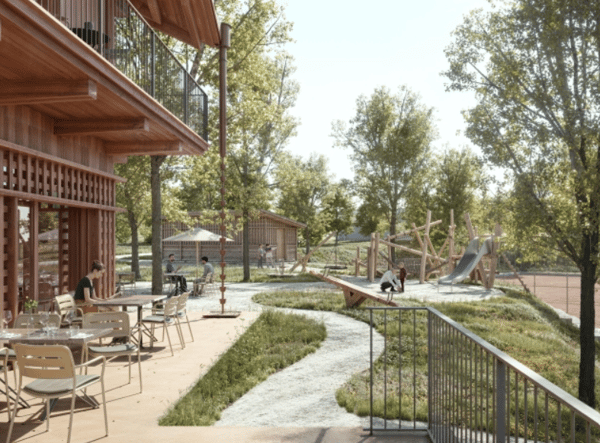Neubau Restaurant Schützen Unterägeri mit Terrasse im Freizeit- und Naherholungsgebiet 3