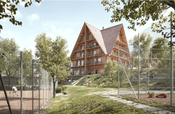 Neubau Restaurant Schützen Unterägeri mit Terrasse im Freizeit- und Naherholungsgebiet 5