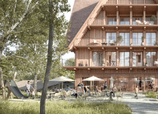 Neubau Restaurant Schützen Unterägeri mit Terrasse im Freizeit- und Naherholungsgebiet 2