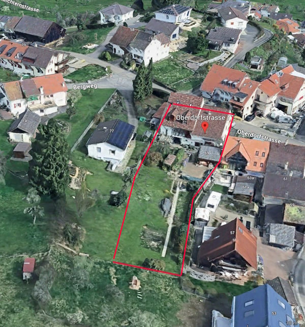 Zwei aneinandergebaute Liegenschaften mit 1314 m2 Grundstück in der Kern- und Landwirtschaftszone 3