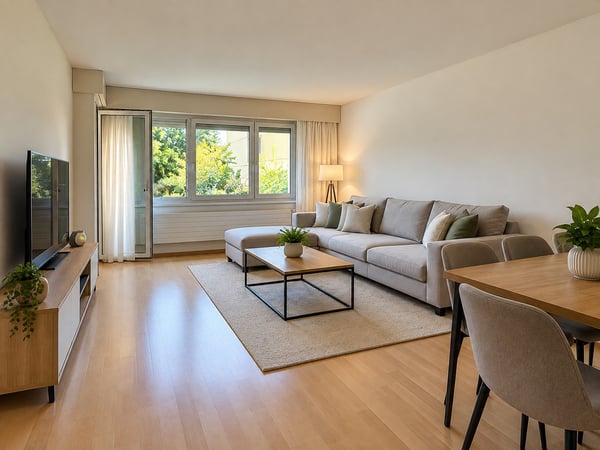 Newly Furnished 2.5-Room Apartment with Balcony and Beautiful Views in Zürich Oerlikon 1
