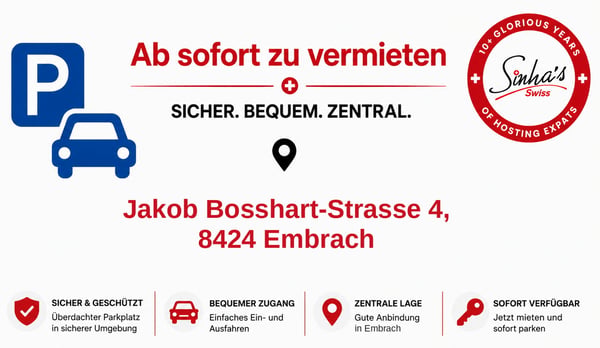 🚗Covered Garage Parking Spot for Rent in Embrach 3