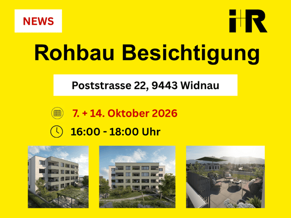 Rohbaubesichtigung 4.5 Attikawohnung mit Weitsicht