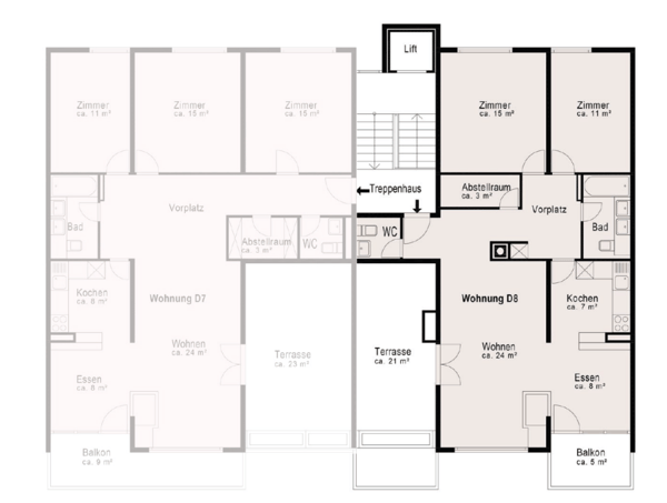 Sonnige und helle Terrassenwohnung in Männedorf am Zürichsee! 9