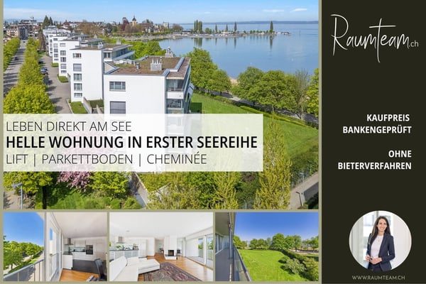 Leben direkt am See: Gepflegte Wohnung mit Lift und Cheminée 1