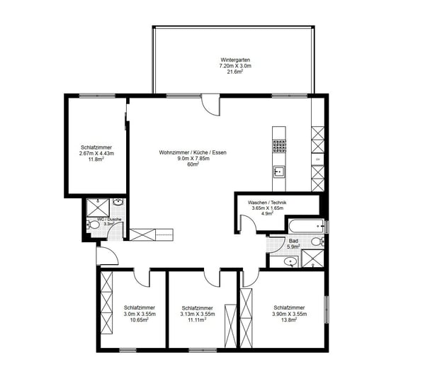 Moderne Wohnung mit viel Platz und praktischem Grundriss 11