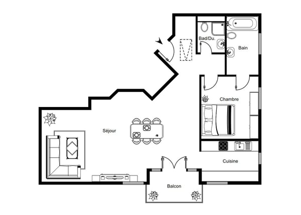 Grand 2,5 pièces vue lac et montagnes en exclusivité! 11