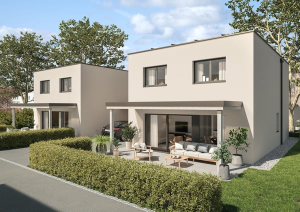 Noch 1 Haus von 8 Häuser frei. Sonnig ruhig zentral. Kindergarten, Bus in der Nähe. Schule 3-4 Min. 2