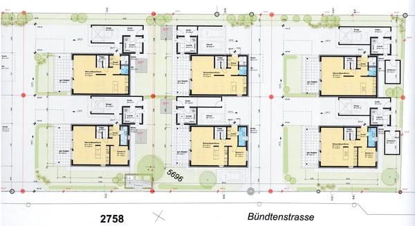 Noch 1 Haus von 8 Häuser frei. Sonnig ruhig zentral. Kindergarten, Bus in der Nähe. Schule 3-4 Min. 23