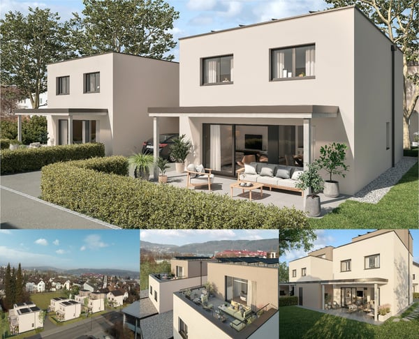 Noch 1 Haus von 8 Häuser frei. Sonnig ruhig zentral. Kindergarten, Bus in der Nähe. Schule 3-4 Min. 24