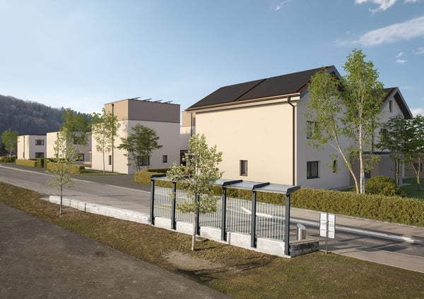 Noch 1 Haus von 8 Häuser frei. Sonnig ruhig zentral. Kindergarten, Bus in der Nähe. Schule 3-4 Min. 22