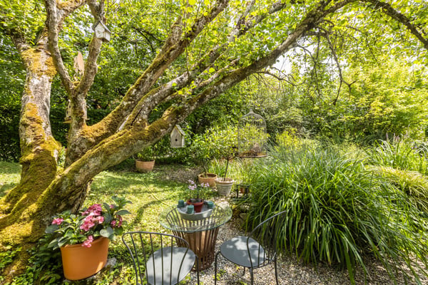 Unverwechselbares Haus mit Gartenidylle