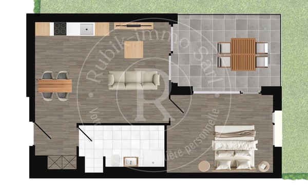 3.5 pièces de 34m² avec jardin privatif 6