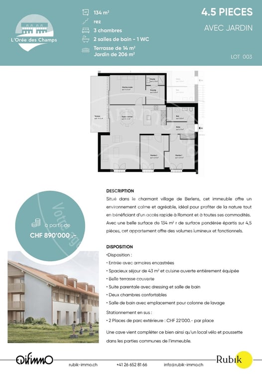 Nouveau projet de construction de 10 logements à Berlens 5