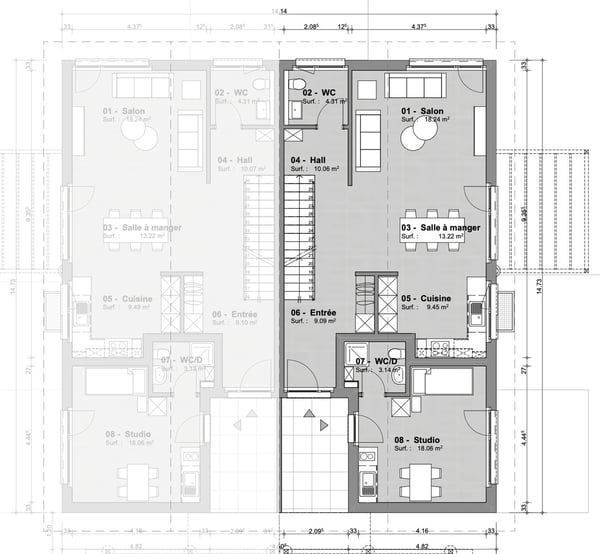 NOUVELLE PROMOTION - 2 VILLAS JUMELÉES DE STANDING À MONTAGNY (FR) 4