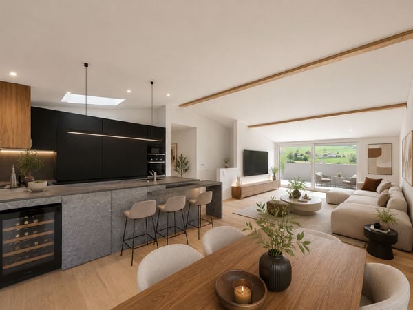 Appartement neuf de 4,5 pièces avec terrasses et vue sur les Préalpes 1