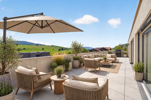 Appartement neuf de 4,5 pièces avec terrasses et vue sur les Préalpes